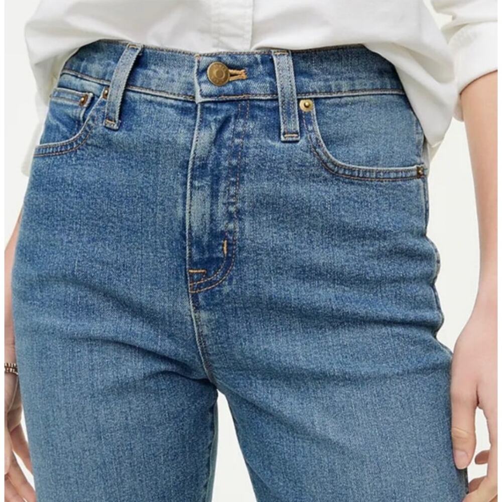 J. Crew Womens High Rise Classic Vintage Cotton Blue Denim Jeans Size 28